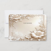 Ivory Flowers Thank You Card Bedankkaart (Achterkant)