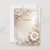 Ivory Flowers Thank You Card Bedankkaart (Achterkant)
