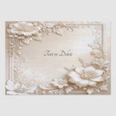 Ivory Flowers Tissue Paper Tissuepapier (Voorkant)
