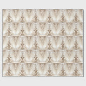 Ivory Flowers Wrapping Paper Cadeaupapier (Vlak)