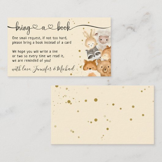 Ivory Forest Baby Animals Bring a Book Informatiekaartje (Voorkant / Achterkant)