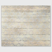 Ivory Foxier Metallic Damask Gold Wood Rustig Cadeaupapier (Vlak)