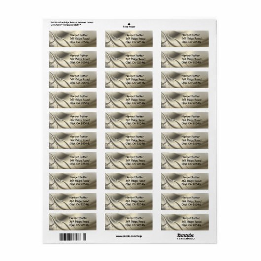 Ivory Fractal Art Etiket (Full Sheet)