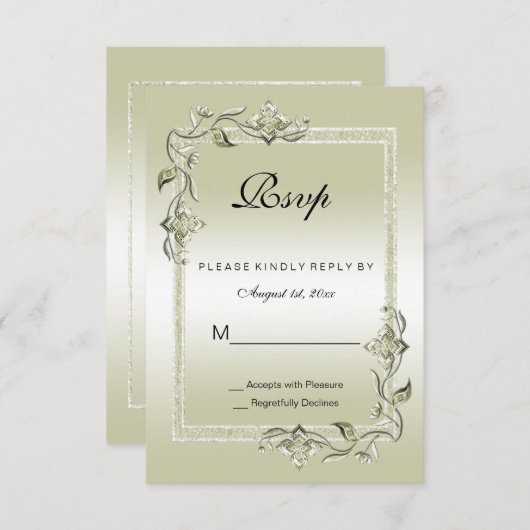 Ivory Gem & Glitter 14th Wedding Jubileum (Voorkant / Achterkant)