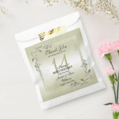 Ivory Gem & Glitter 14th Wedding Jubileum Bedankzakje (Gezegeld)