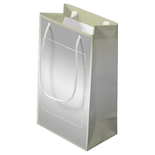 Ivory Gem & Glitter 14th Wedding Jubileum Klein Cadeauzakje (Achterkant Gekanteld)