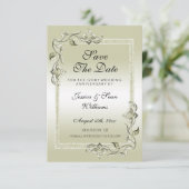 Ivory Gem & Glitter 14th Wedding Jubileum Save The Date (Staand voorkant)