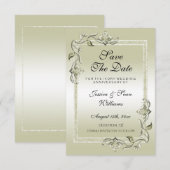 Ivory Gem & Glitter 14th Wedding Jubileum Save The Date (Voorkant / Achterkant)