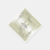 Ivory Gem & Glitter 14th Wedding Jubileum Servet (Hoek)