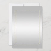 Ivory Gem, Glitters & Zilver 1e Huwelijk Kaart (Achterkant)