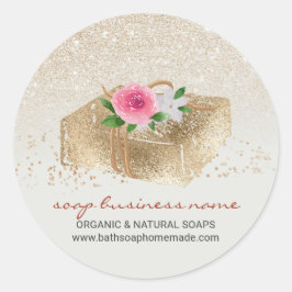 Ivory Glitter Bath Lavender Spa Soap Ronde Sticker