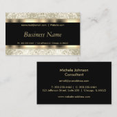 Ivory Glitter en Elegant Gold Visitekaartje (Voorkant / Achterkant)