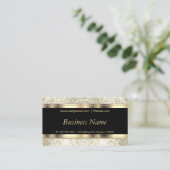 Ivory Glitter en Elegant Gold Visitekaartje (Staand voorkant)