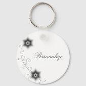 Ivory Glow Blooms Sleutelhanger (Voorkant)