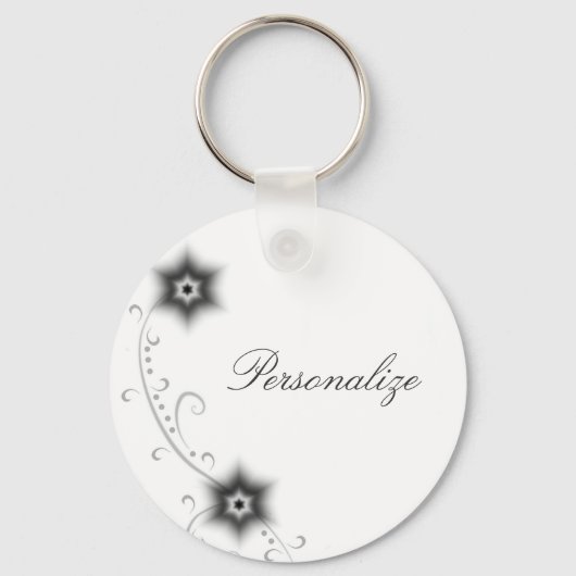 Ivory Glow Blooms Sleutelhanger (Voorkant)