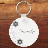 Ivory Glow Blooms Sleutelhanger (Voorkant)