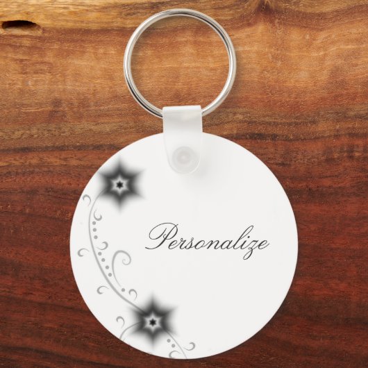 Ivory Glow Blooms Sleutelhanger (Voorkant)