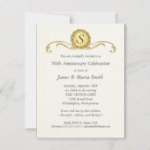 Ivory & Gold - 50e Jubileum feestdagen Kaart (Achterkant)