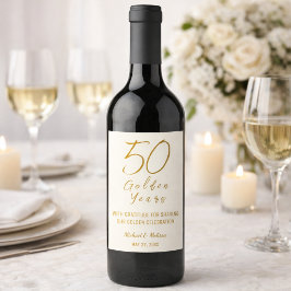 Ivory Gold 50th Golden Years Anniversary  Wijn Etiket