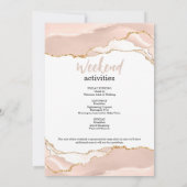 Ivory Gold Abstract Weekend Bachelorette Kaart (Achterkant)