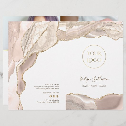 Ivory Gold Agaat Service Menu Brochure (Voorkant / Achterkant)