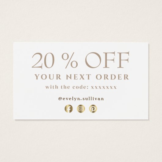 Ivory gold agate Bedankt voor je creditcard Visitekaartje (Achterkant)