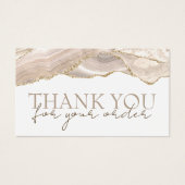 Ivory gold agate Bedankt voor je creditcard Visitekaartje (Voorkant)