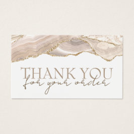Ivory gold agate Bedankt voor je creditcard Visitekaartje