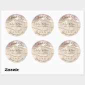 Ivory Gold Agate Hartelijk dank Ronde Sticker (Vel)