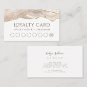 Ivory Gold Agate-loyaliteitskaart Visitekaartje (Voorkant / Achterkant)