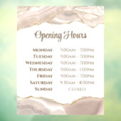 Ivory Gold Agate Openingstijden Ruiterversiering Raamsticker (Vel 3)