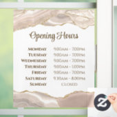 Ivory Gold Agate Openingstijden Ruiterversiering Raamsticker (Huis)