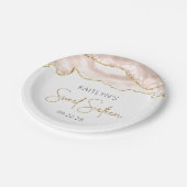 Ivory Gold Agate Sweet 16 Birthday Party Papieren Bordje (Gekanteld)