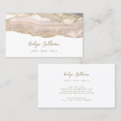 Ivory gold agate visitekaartje (Voorkant / Achterkant)