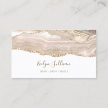 Ivory gold agate visitekaartje