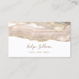 Ivory gold agate visitekaartje