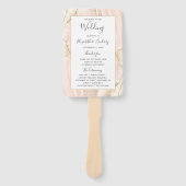 Ivory Gold Agate Wedding Programme Handwaaier (Voorkant)