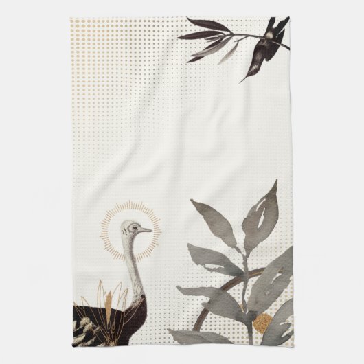 Ivory & Gold Artistic Waterverf verliest Theedoek (Verticaal)