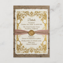 Ivory Gold Boho Bloem Rustic Elegante Schrift