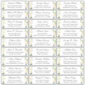 Ivory Gold Botanical Floral Wedding Guest Address Sticker (Voorkant)