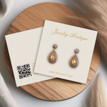 Ivory Gold Boutique QR-code oorbeldisplaykaart