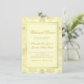 Ivory & Gold Damask-repetitie Kaart (Staand voorkant)