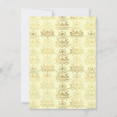 Ivory & Gold Damask-repetitie Kaart (Achterkant)