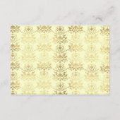 Ivory & Gold Damast Ontvangst Info Kaart (Achterkant)