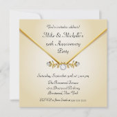 Ivory Gold Diamond Brooch - Jubileum - Uitnodiging (Voorkant)