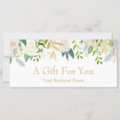 Ivory Gold Floral Beauty Salon Gift Certificate (Voorkant)