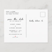 Ivory Gold Foliage slaat de datum op Aankondigingskaart (Achterkant)