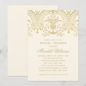 Ivory Gold  Glamor Wedding Vrijgezellenfeest Kaart (Voorkant / Achterkant)