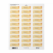 Ivory Gold Hibiscus Floral Small Wedding Labels (Full Sheet)