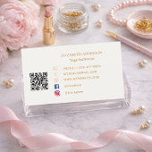 Ivory gold lutus flower Yoga Instructor Visitekaartje